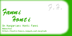 fanni honti business card